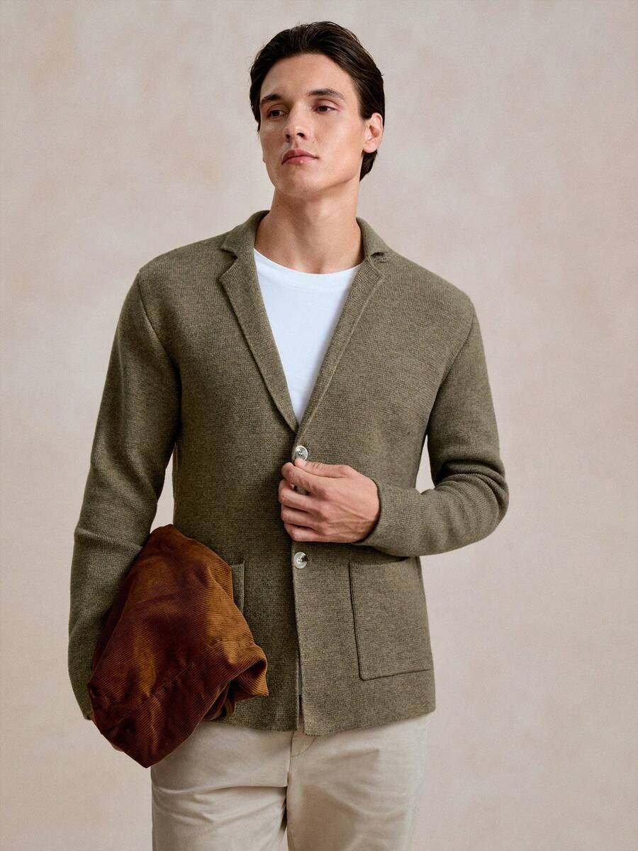 Casual Men's Cardigan Multicolor