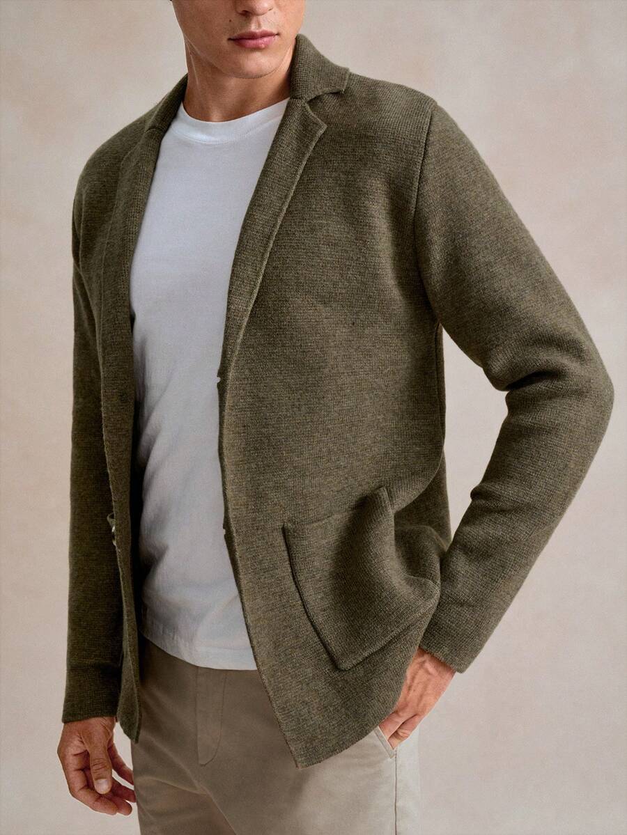 Casual Men's Cardigan Multicolor