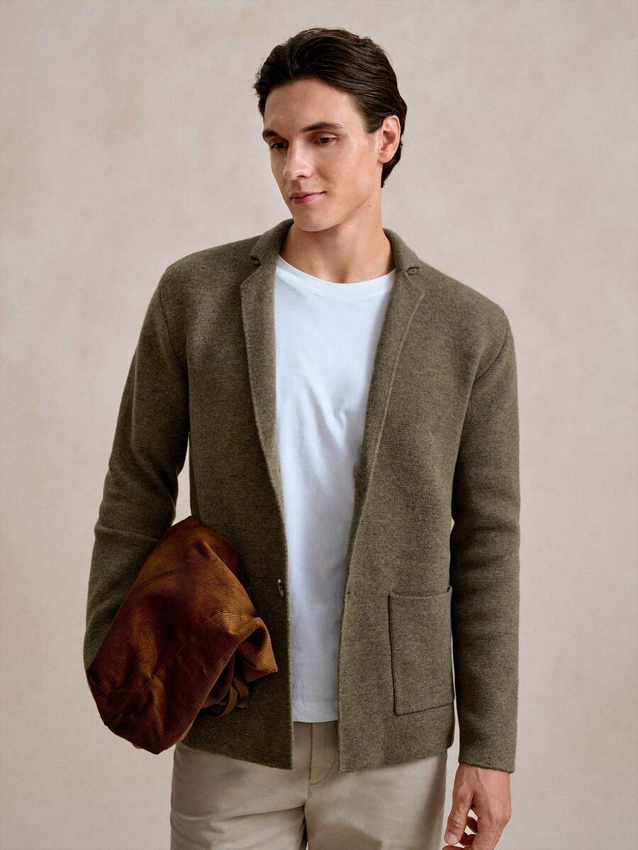 Casual Men's Cardigan Multicolor