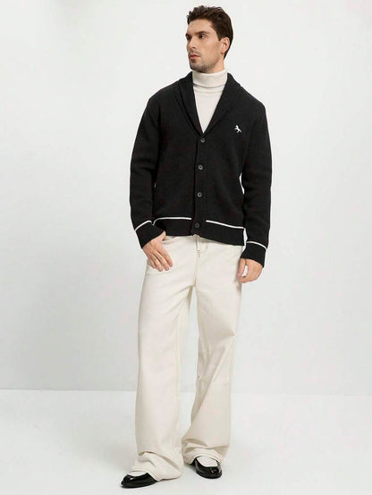 Black Embroidered Cardigan