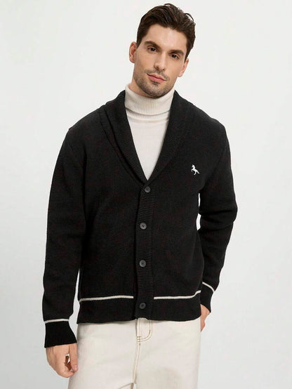 Black Embroidered Cardigan