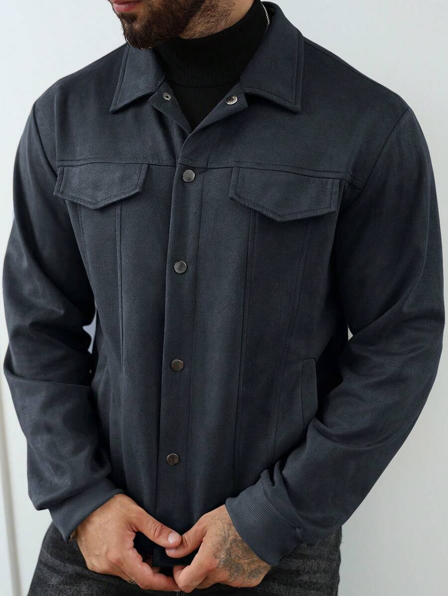 Casual Fleece Jacket Brown
