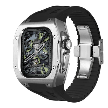 Durable Titanium Case and Soft Rubber Strap for Apple Watch Ultra
