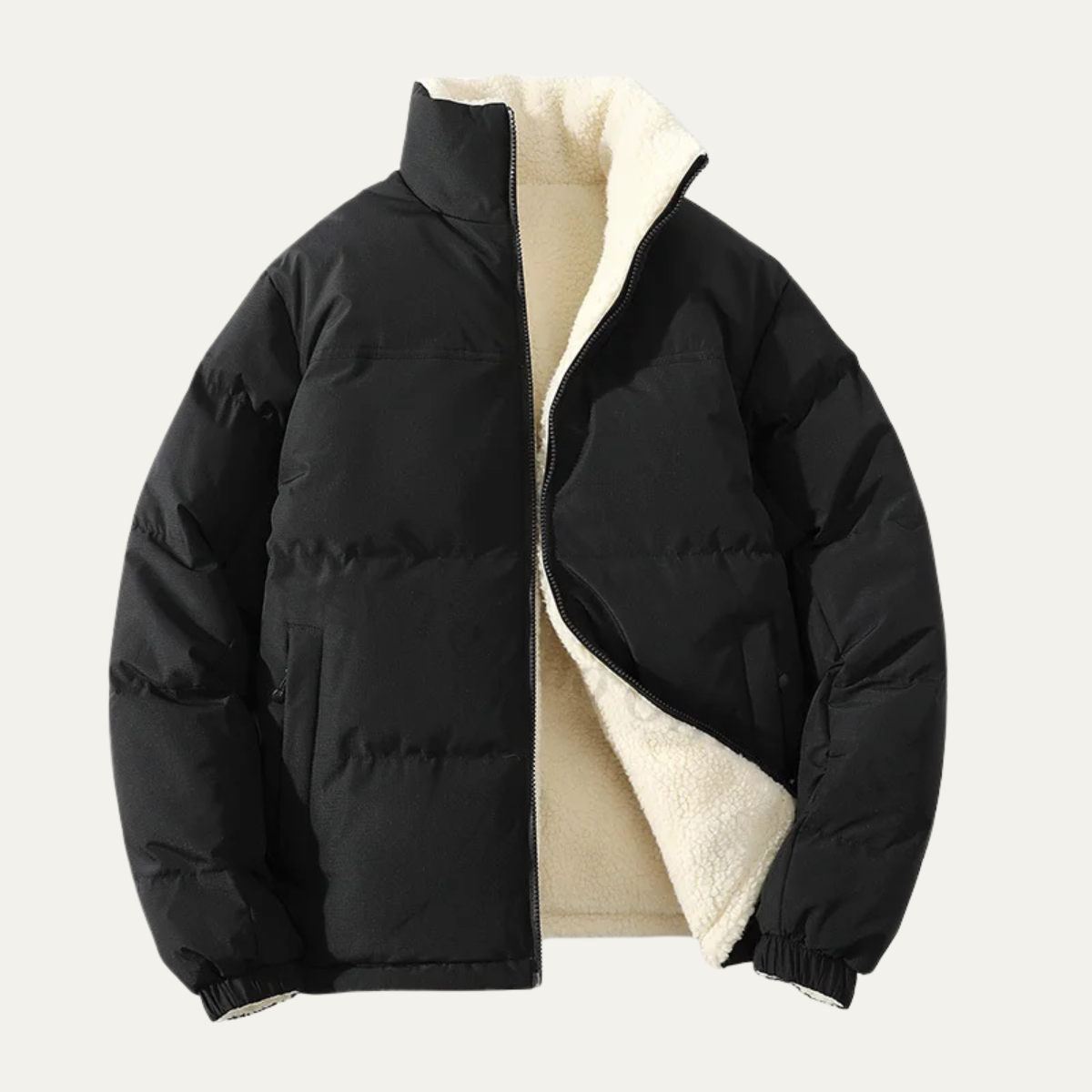 The Siena Men’s Reversible Fleece  Warm Winter Puffer Parka Jacket