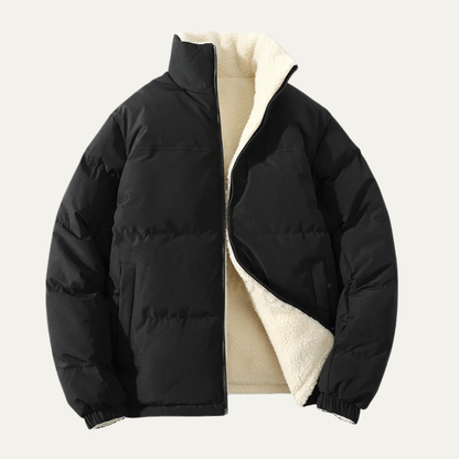 The Siena Men’s Reversible Fleece  Warm Winter Puffer Parka Jacket