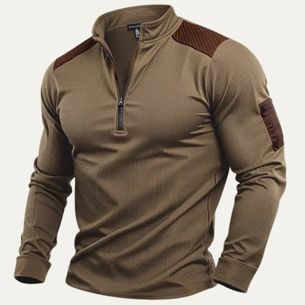 The Recanati Men’s Tactical Quarter Zip Jumper with Shoulder Patches