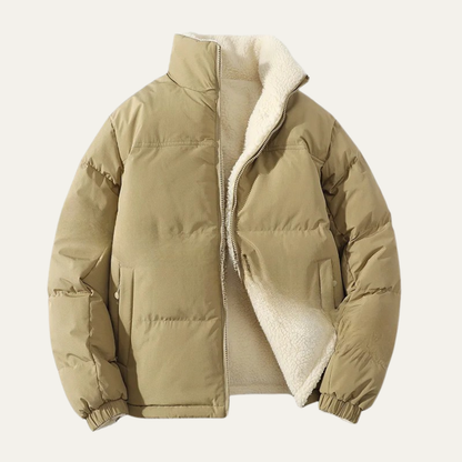 The Siena Men’s Reversible Fleece  Warm Winter Puffer Parka Jacket