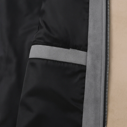 Men’s Suede Look Zip Shirt Jacket