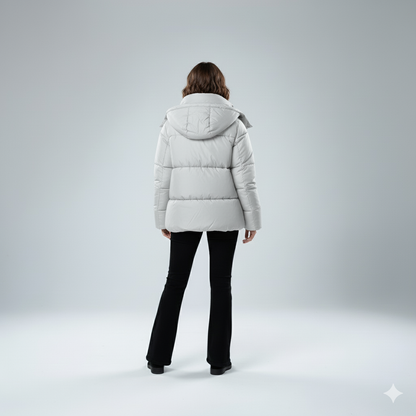 Jasmine | Padded Jacket - Oversized Quilted Hooded Winter Coat for Women