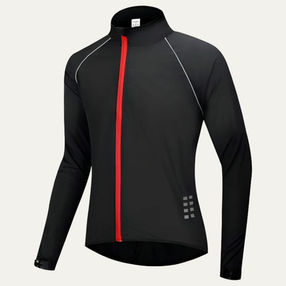 Men’s Reflective High Collar Full Zip Cycling Jacket