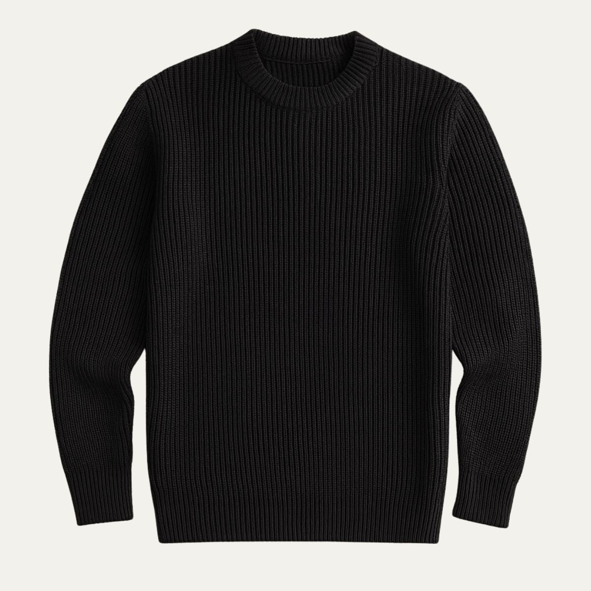 Men’s Ribbed Knit Crewneck Sweater