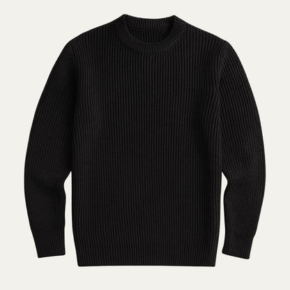 Men’s Ribbed Knit Crewneck Sweater