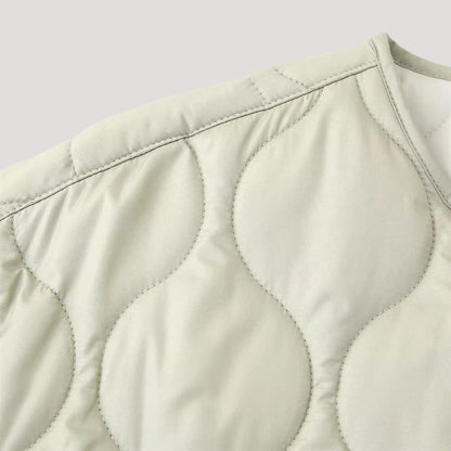 Women’s Wave Quilted Collarless Zip Jacket