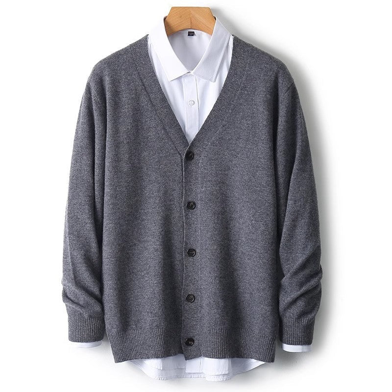 Classic Men's Button Front Sweater Cardigan