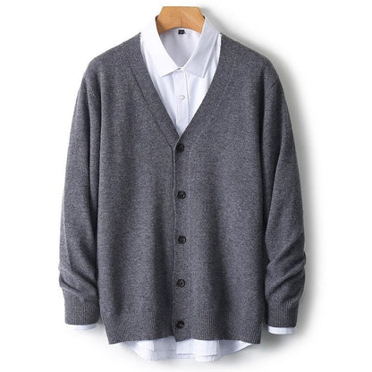 Classic Men's Button Front Sweater Cardigan