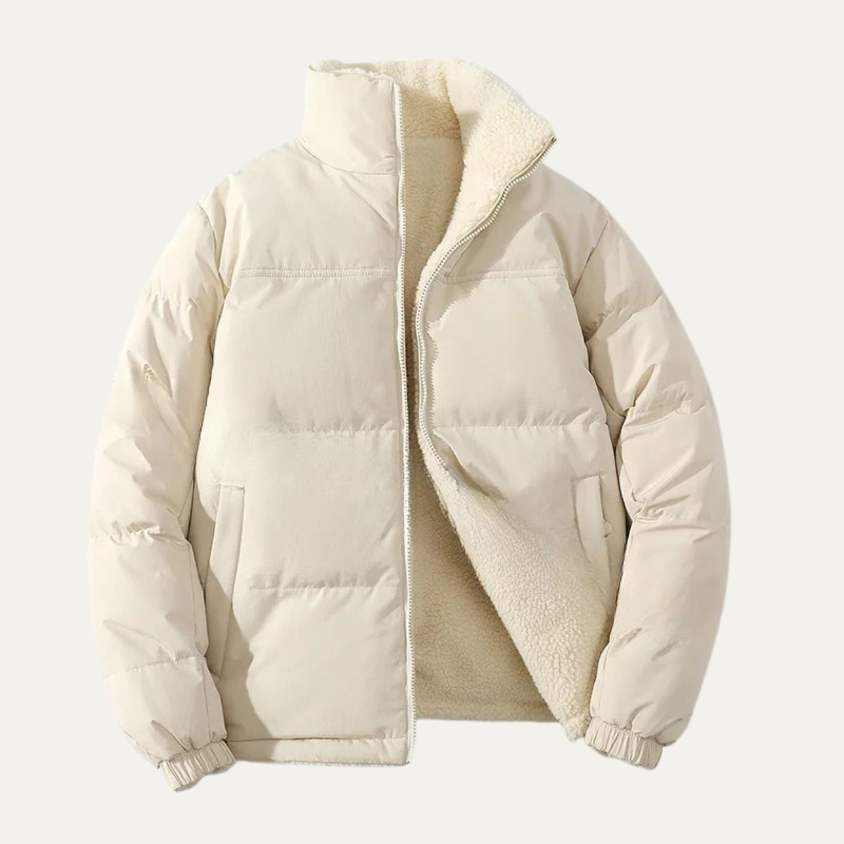 The Siena Men’s Reversible Fleece  Warm Winter Puffer Parka Jacket