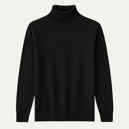 The Brighton Men's Slim Fit Cotton Classic Turtleneck Jumper
