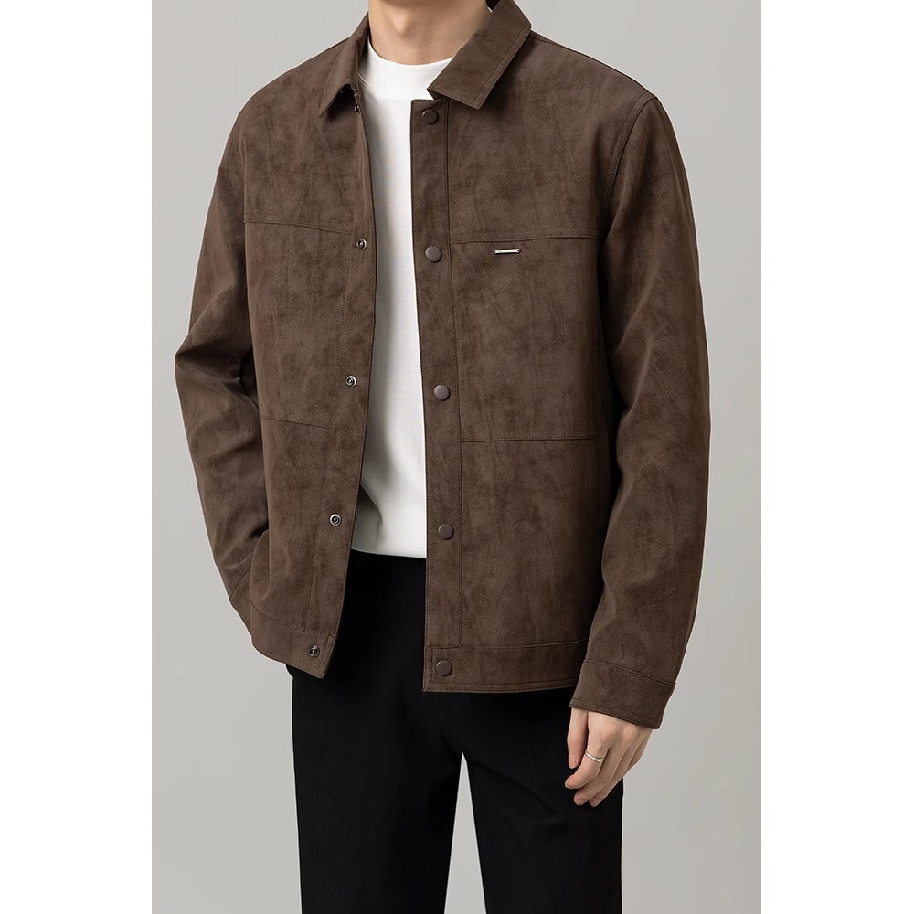 Men's Classic Button Down Jacket Shirt - BritishElegance