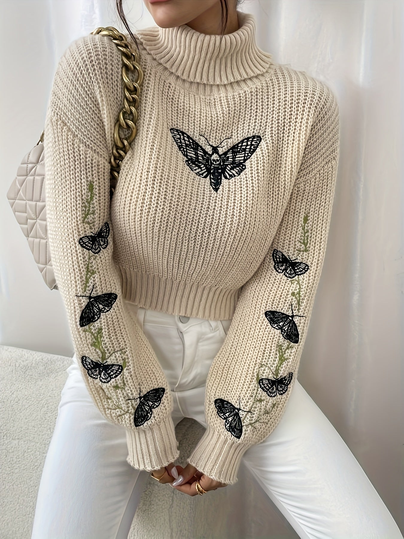 Warm Winter Ladies Butterfly Sweater