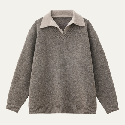 The Campobasso Men’s Wool Blend Polo Collar Knit Jumper