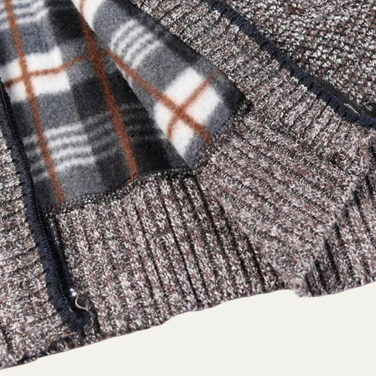 Men’s Textured Full Zip Knit Cardigan Jacket