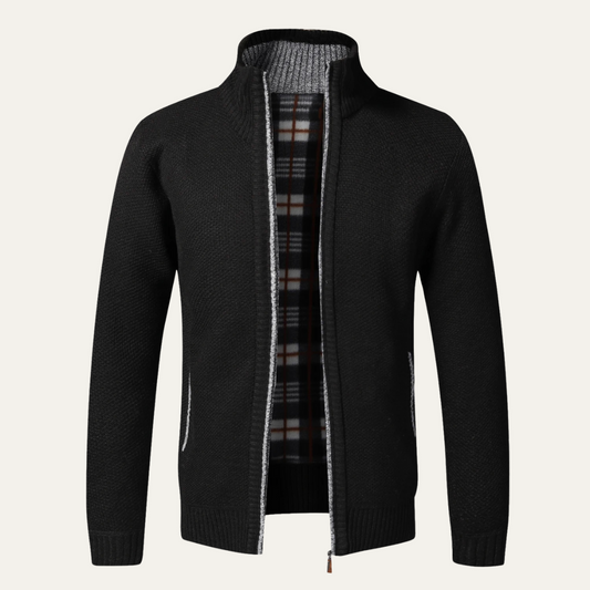 The Glasgow Men's Knitted Zip Up Winter Cardigan