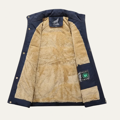 Men’s Heavy Quilted Fur Hood Winter Parka