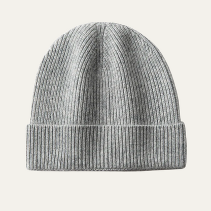 The Rockford Men's Soft Ribbed Knit Cashmere Beanie