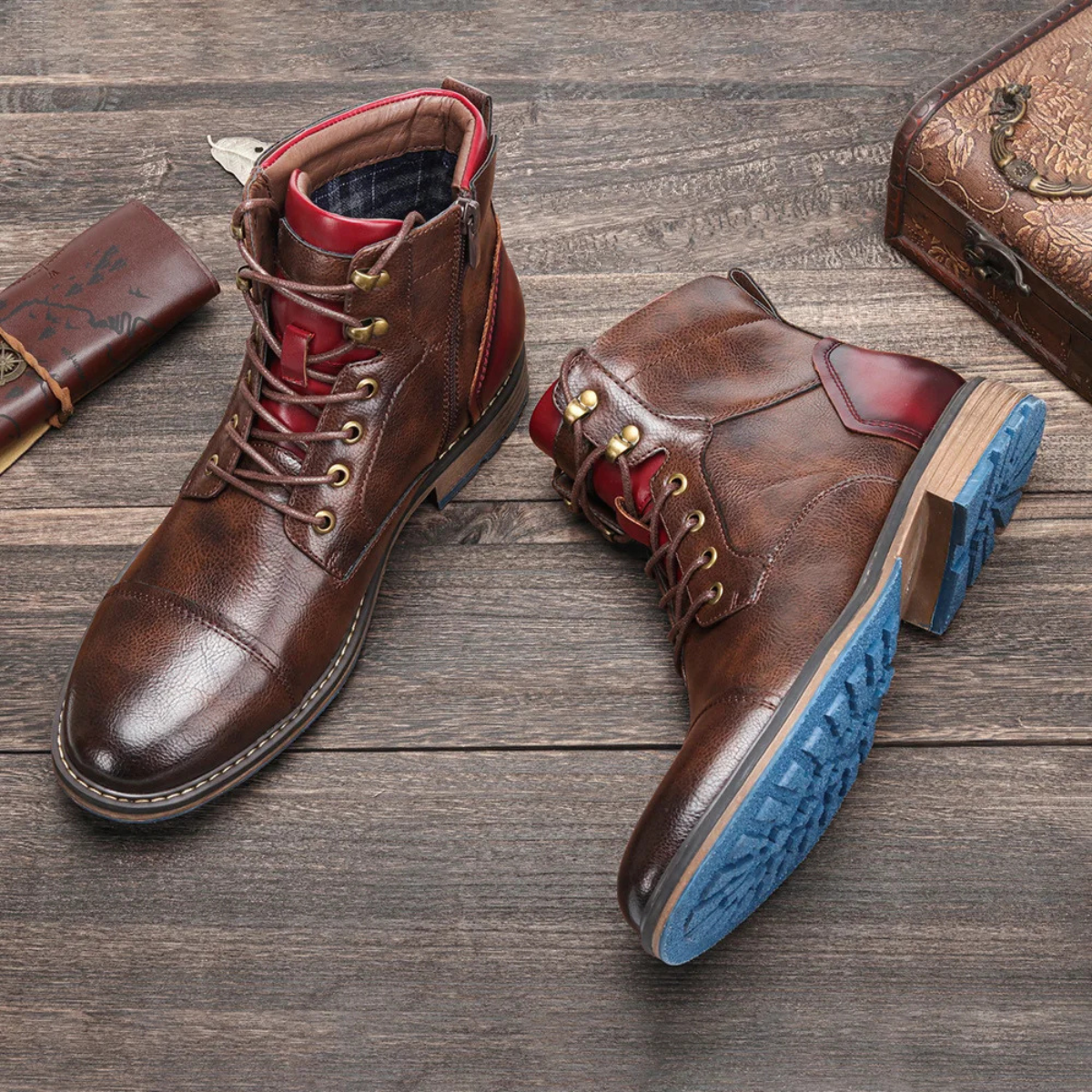 The Whitstable Men’s Casual Lace Up Leather Ankle Boots