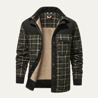 Men’s Solid Fleece Hoodie with Sherpa Lining