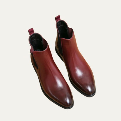 The Cobblestone Men’s Classic Ankle Slip On Leather Boots