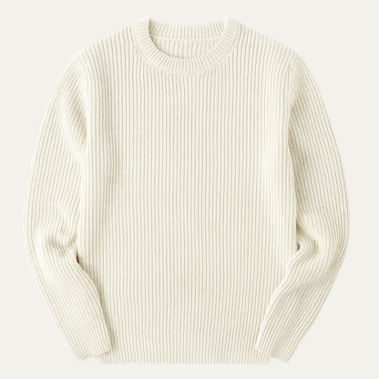 The Tokyo Merino Wool Ribbed O-Neck Jumper
