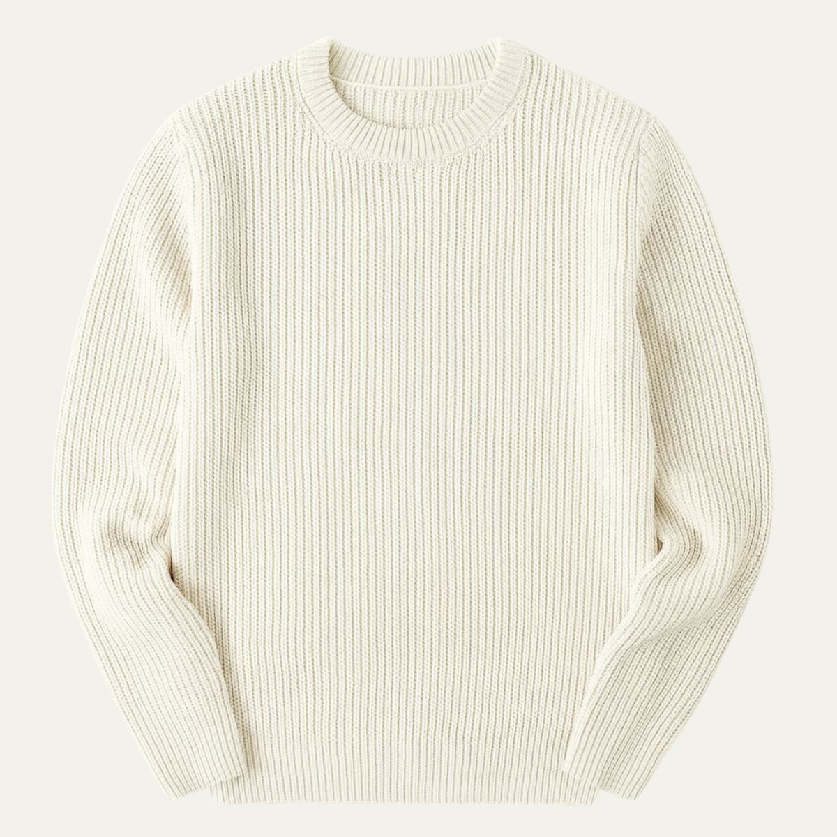 Men’s Ribbed Knit Crewneck Sweater