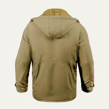 Men’s Insulated Outdoor Parka with Hood and Utility Pockets