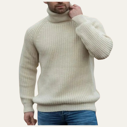 Men’s Warm Chunky Ribbed Turtleneck Sweater