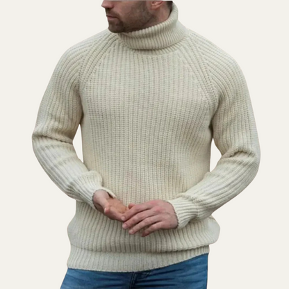 Men’s Warm Chunky Ribbed Turtleneck Sweater