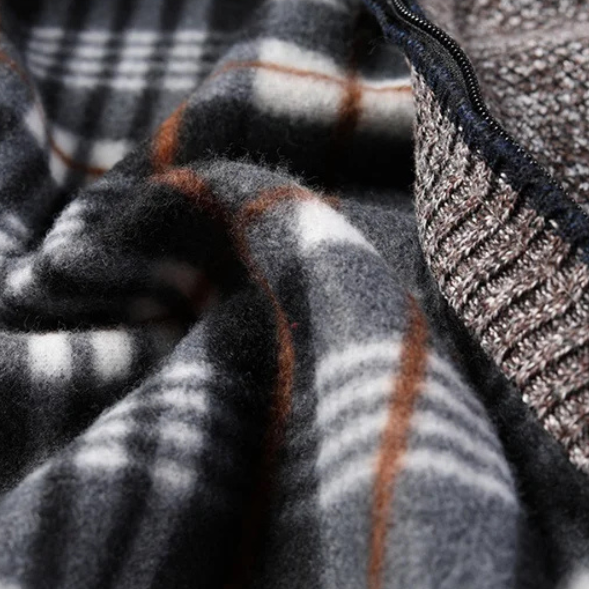 Men’s Textured Full Zip Knit Cardigan Jacket