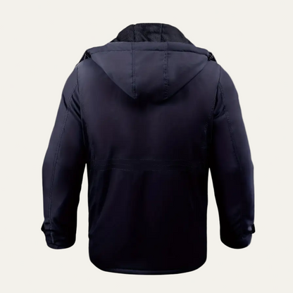 Men’s Insulated Outdoor Parka with Hood and Utility Pockets