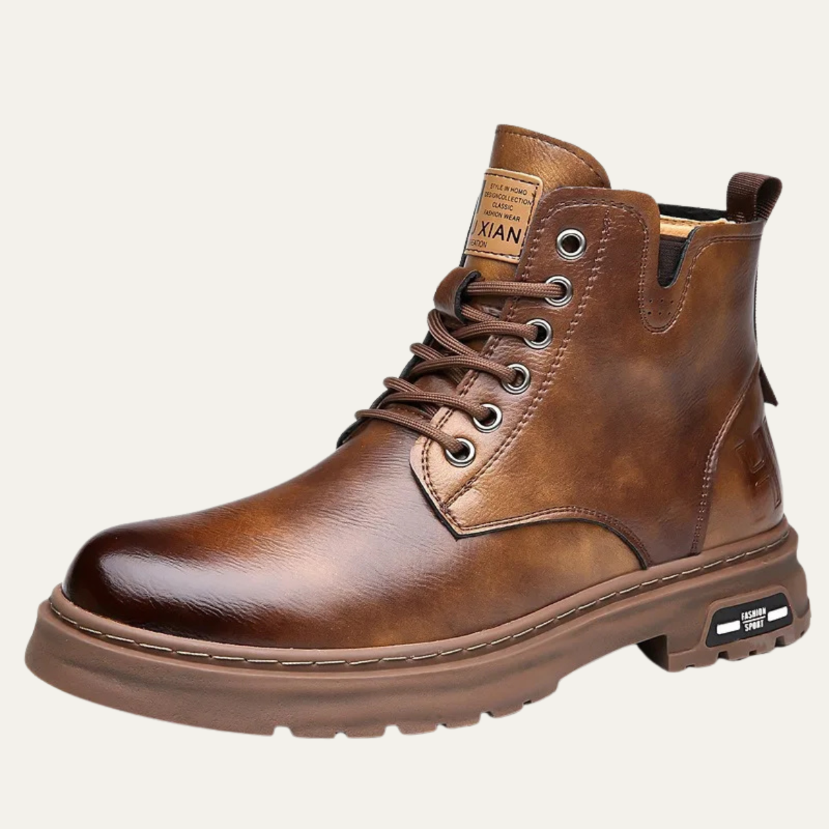 The Milazzo Men’s High Top Lace Up Leather Boots