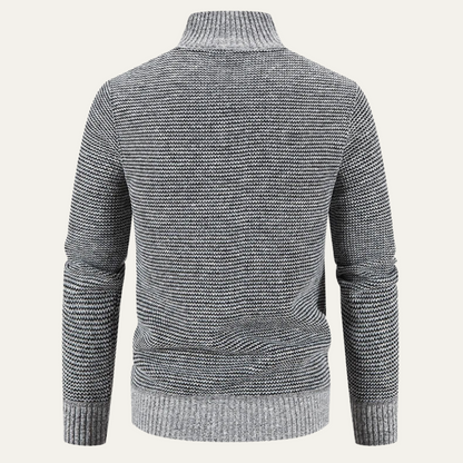 The Bordeaux Men’s Winter Bomber Jacket with Knit Sleeves