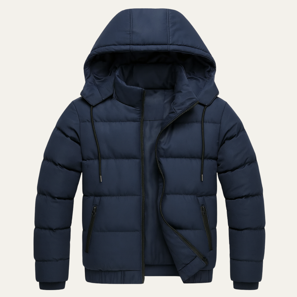 Men’s Elegant Hooded Quilted Puffer Jacket