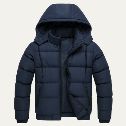 Men’s Elegant Hooded Quilted Puffer Jacket
