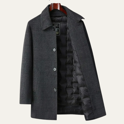 The Sanremo Men’s Winter Mid Length Wool Down Overcoat