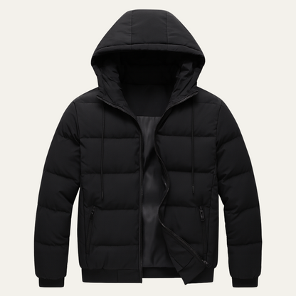 Men’s Elegant Hooded Quilted Puffer Jacket