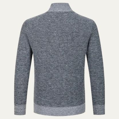 The Aberdeen Men's Quilted Knit Padded Zip Up Cardigan
