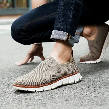 Knit Slip-on - Comfort Stretch Fit Breathable Shoes Brown