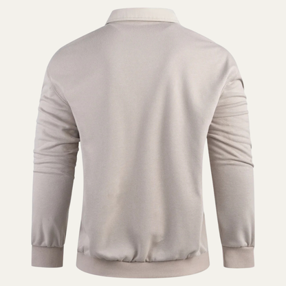 The Marettimo Men's Collared Cotton Polo Jumper with Pocket