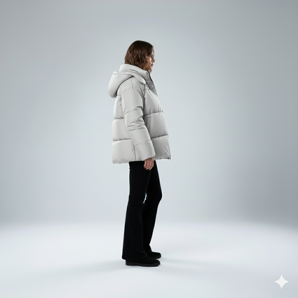 Jasmine | Padded Jacket - Oversized Quilted Hooded Winter Coat for Women