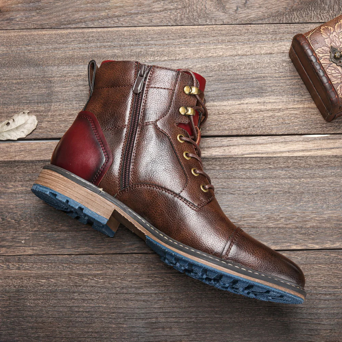 The Whitstable Men’s Casual Lace Up Leather Ankle Boots