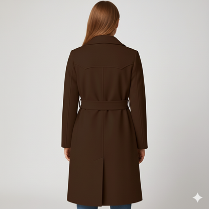 Coleen | Winter Coat - Double-Breasted Classic Outerwear with Waist Belt for Women